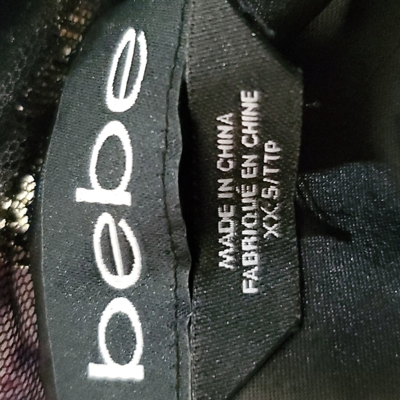 bebe black with gold sequin mini dress - Picture 9 of 10